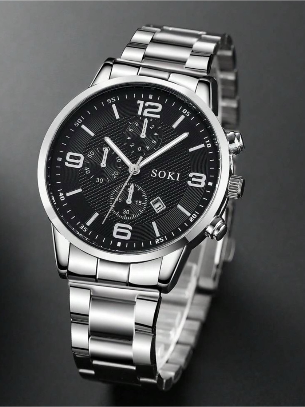 Silver Men’s Watch – Modern & Stylish ⌚